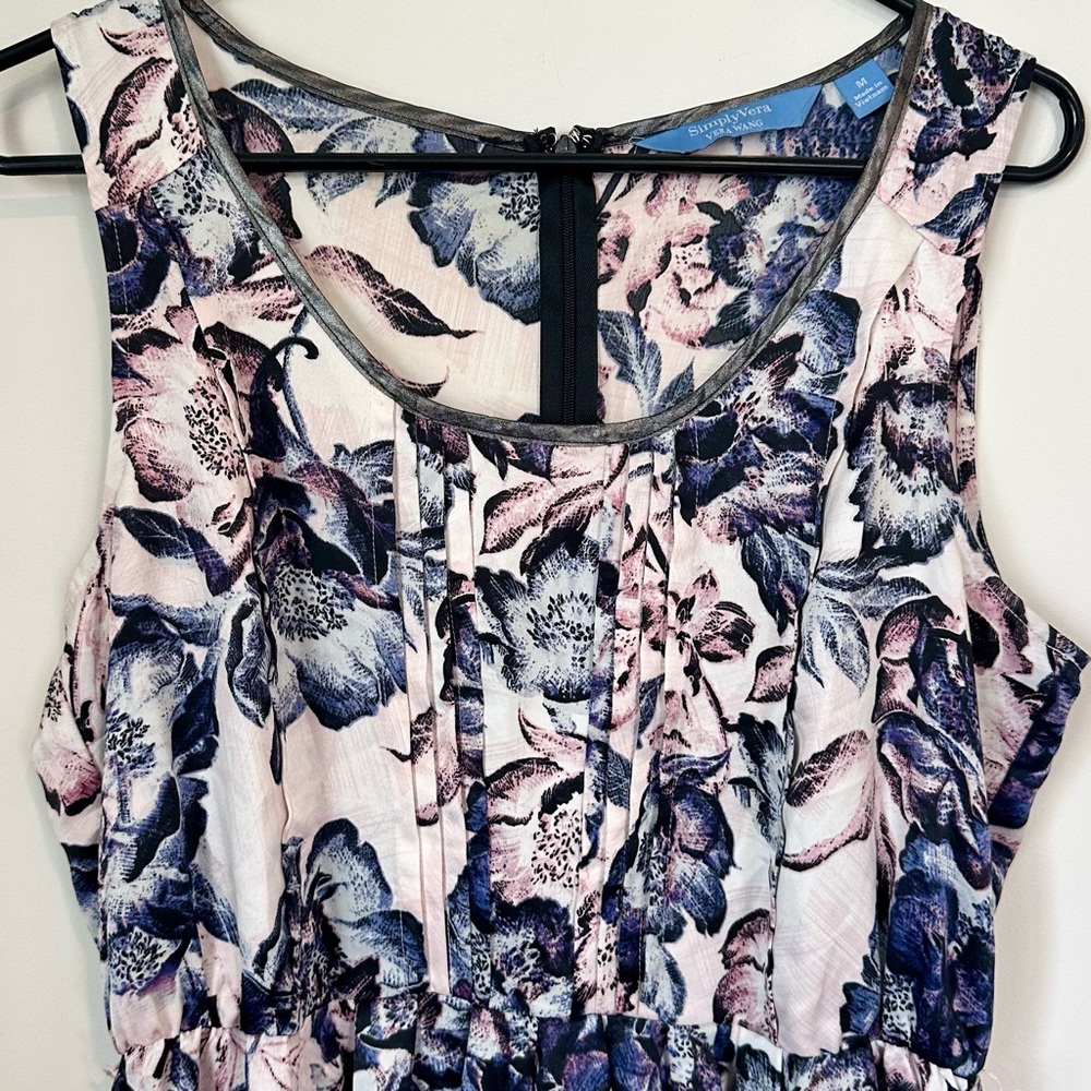 Simply Vera Vera Wang Blue Purple and White High Low Dress - Size: Medium - Picture 3 of 11